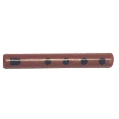 Деталь LEGO 87994pb02 Bar 3L with Black Extended Half Circle and Dots Pattern (Musical Instrument, Flute)