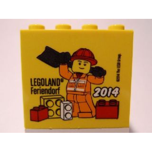 Деталь LEGO 30144pb152 Brick 2 x 4 x 3 with Legoland Feriendorf 2014 Construction Worker Pattern