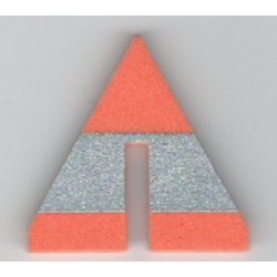 Foam Racers, Cone Triangle Upright with Silver Stripe 6 x 6 with Bottom Cutout Foam Racers, Cone Triangle Upright with Silver Stripe 6 x 6 with Bottom Cutout