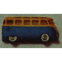 HO Scale, VW Minibus with Blue Base HO Scale, VW Minibus with Blue Base
