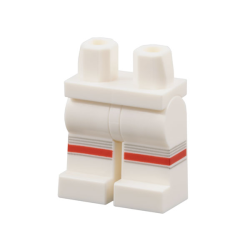 Hips and Legs with Red Knee Stripes and Light Bluish Gray Lines Pattern Hips and Legs with Red Knee Stripes and Light Bluish Gray Lines Pattern