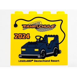 Brick 2 x 4 x 3 with FAHRSCHULE 2024 LEGOLAND Deutschland Resort Pattern