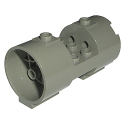 Cylinder 3 x 6 x 2 2/3 Horizontal - Round Connections Between Interior Studs - Dark Gray Cylinder 3 x 6 x 2 2/3 Horizontal - Round Connections Between Interior Studs - Dark Gray