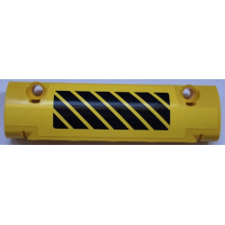 Technic, Panel Curved 11 x 3 with Black and Yellow Danger Stripes Pattern Model Left Side (Sticker) - Set 42030