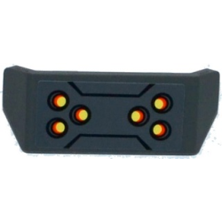 Vehicle, Spoiler with Bar Handle with Black Lines, Yellow and Orange Dots Pattern (Sticker) - Set 70312 Vehicle, Spoiler with Bar Handle with Black Lines, Yellow and Orange Dots Pattern (Sticker) - Set 70312