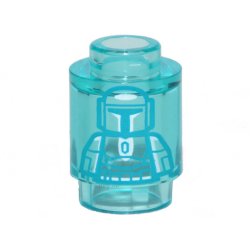 Brick, Round 1 x 1 with SW Mandalorian Hologram Pattern Brick, Round 1 x 1 with SW Mandalorian Hologram Pattern