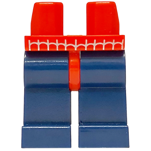 Деталь LEGO 970c63pb01 Hips and Dark Blue Legs with Spider-Man Webbing Pattern