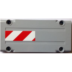 Technic, Panel Plate 5 x 11 x 1 with Red and White Danger Stripes Pattern Model Right Side (Sticker) - Set 8110 Technic, Panel Plate 5 x 11 x 1 with Red and White Danger Stripes Pattern Model Right Side (Sticker) - Set 8110