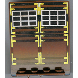 Door 2 x 5 x 5 Swivel, Flat Base with Ninja Pattern Door 2 x 5 x 5 Swivel, Flat Base with Ninja Pattern