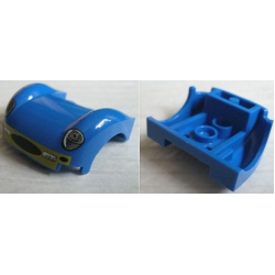 Vehicle, Mudguard 3 x 4 x 1 2/3 Curved Fenders with Headlights, Grille and Yellow Bumper Pattern Vehicle, Mudguard 3 x 4 x 1 2/3 Curved Fenders with Headlights, Grille and Yellow Bumper Pattern