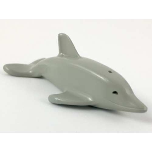 Деталь LEGO 6228b Dolphin with Normal Connection and Axle Holder - Light Gray