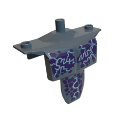 Large Figure Torso Armor Shoulder Studs with Dark Purple Spots and Medium Blue Veins Pattern