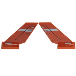 Tail Shuttle with Two Gray Stripes and Rudder Pattern on Both Sides (Stickers) - Set 75176
