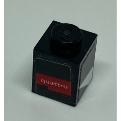 Brick 1 x 1 with 'quattro' and White Trapezoid on Adjacent Sides Pattern Model Right Side (Stickers) - Set 75872 Brick 1 x 1 with 'quattro' and White Trapezoid on Adjacent Sides Pattern Model Right Side (Stickers) - Set 75872