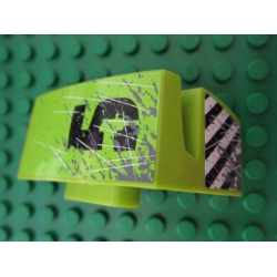 Technic, Panel Car Mudguard Left with Black Number 5, Scratches, Black and White Danger Stripes Pattern (Stickers) - Set 8960 Technic, Panel Car Mudguard Left with Black Number 5, Scratches, Black and White Danger Stripes Pattern (Stickers) - Set 8960