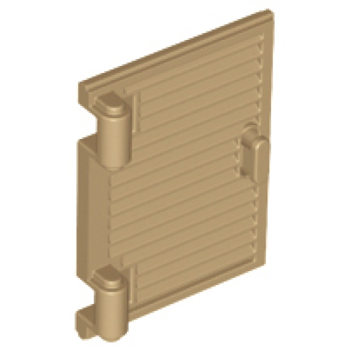 Деталь LEGO 60800a Shutter for Window 1 x 2 x 3 with Hinges and Handle - Dark Tan