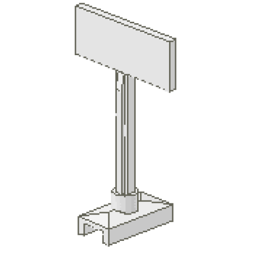Деталь LEGO 676 Road Sign Rectangle, Axle Pole