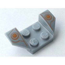 Vehicle, Mudguard 2 x 4 with Flared Wings with Orange Dots and Lines Pattern Vehicle, Mudguard 2 x 4 with Flared Wings with Orange Dots and Lines Pattern