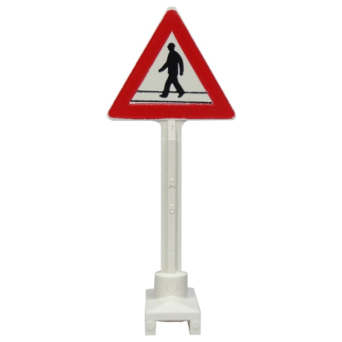 Деталь LEGO 649pb11 Road Sign Triangle with Pedestrian Crossing 1 Person Pattern