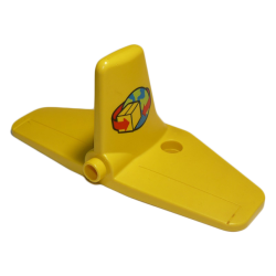 Duplo Airplane Cargo Tail with Box and Arrows and Globe Pattern Duplo Airplane Cargo Tail with Box and Arrows and Globe Pattern