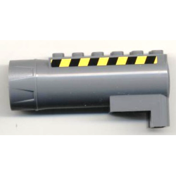 Air Blast Launcher Receiver (Racers) with Black and Yellow Danger Stripes Pattern on Both Sides (Stickers) - Set 7968 Air Blast Launcher Receiver (Racers) with Black and Yellow Danger Stripes Pattern on Both Sides (Stickers) - Set 7968