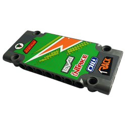 Technic, Panel Plate 5 x 11 x 1 with Carrot, 'AXLE BEAM', 'LEVEL' 'inTAKE', 'OIL' and 'TRACK' Pattern Model Right Side (Sticker) - Set 42129