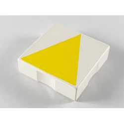 Duplo, Tile 2 x 2 with Shape Yellow Isosceles Triangle Pattern Duplo, Tile 2 x 2 with Shape Yellow Isosceles Triangle Pattern