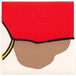 Duplo, Tile 2 x 2 x 1 with Dog Mosaic Picture 02 Pattern