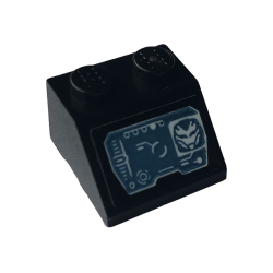 Slope 45 2 x 2 with Blue and White Screen and Iron Man Hulkbuster Steering Pattern (Sticker) - Set 76164 Slope 45 2 x 2 with Blue and White Screen and Iron Man Hulkbuster Steering Pattern (Sticker) - Set 76164