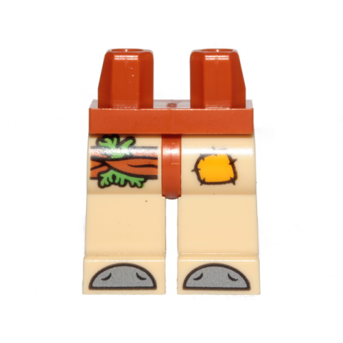 Деталь LEGO 970c02pb19 Hips and Tan Legs with Patch and Seaweed Pattern