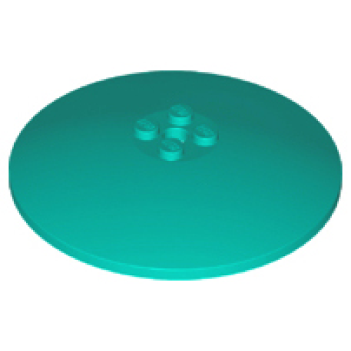 Деталь LEGO 3961 Dish 8 x 8 Inverted (Radar) - Solid Studs - Dark Turquoise