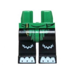 Hips and Black Legs with Green Loincloth and White Paws Pattern Hips and Black Legs with Green Loincloth and White Paws Pattern