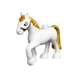 Duplo Horse with Gold Mane and Tail, Bridle Pattern