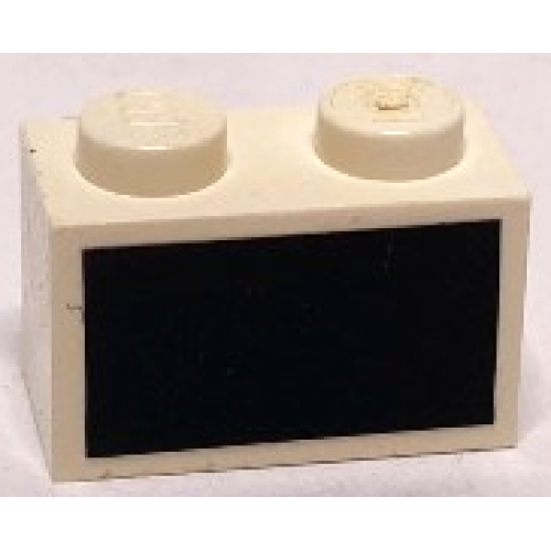 Деталь LEGO 3004pb348 Brick 1 x 2 with Black Rectangle Pattern (Sticker) - Set 1554