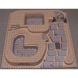 Baseplate, Raised 32 x 32 Three Level with Slate Ramp and Gray Pool Pattern Baseplate, Raised 32 x 32 Three Level with Slate Ramp and Gray Pool Pattern