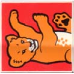 Duplo, Tile 2 x 2 x 1 with Lion Mosaic Picture 13 Pattern