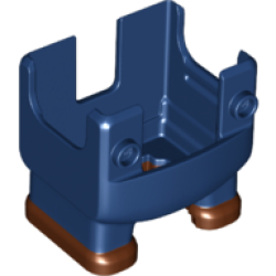 Large Figure Legs, Super Mario Luigi Overalls with Molded Reddish Brown Shoes Pattern