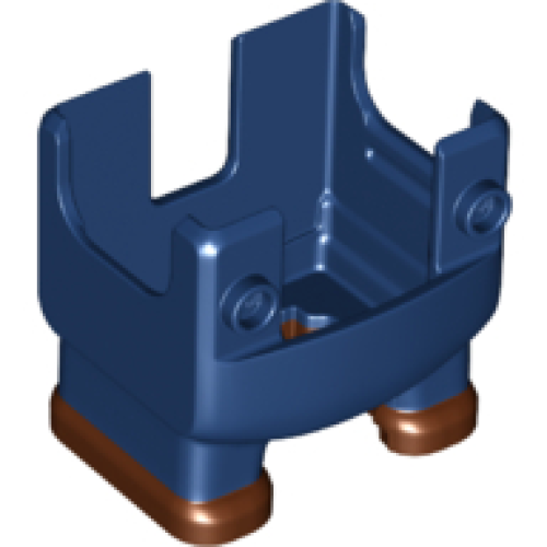 Деталь LEGO 77873pb01 Large Figure Legs, Super Mario Luigi Overalls with Molded Reddish Brown Shoes Pattern