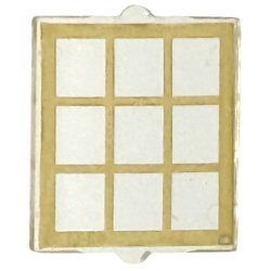 Glass for Window 1 x 2 x 2 Flat Front with Gold Lattice Pattern Glass for Window 1 x 2 x 2 Flat Front with Gold Lattice Pattern