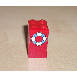 Brick 2 x 2 x 3 with Flotation Ring Pattern (Sticker) - Set 4178