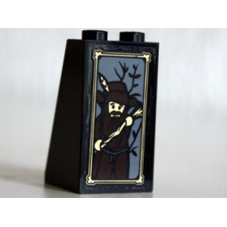 Slope 75 2 x 2 x 3 - Solid Studs with Portrait of Radagast the Brown Pattern (Sticker) - Set 10237 Slope 75 2 x 2 x 3 - Solid Studs with Portrait of Radagast the Brown Pattern (Sticker) - Set 10237