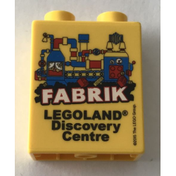 Duplo, Brick 1 x 2 x 2 with LEGOLAND Discovery Centre FABRIK 2015 Pattern