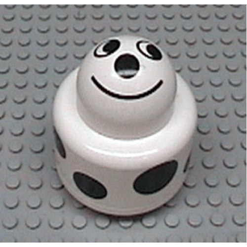 Деталь LEGO 31005pb12 Primo Brick, Round Rattle 1 x 1 with Face and Black Spots Pattern