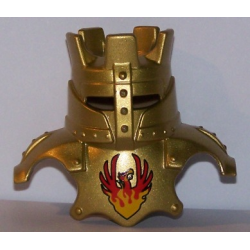 Duplo Wear Head Armor with Gold Crown and Gold Breastplate and Phoenix Pattern Duplo Wear Head Armor with Gold Crown and Gold Breastplate and Phoenix Pattern