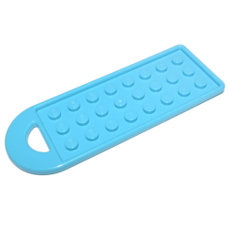 Bag Tag with 3 x 8 Studs - Medium Azure