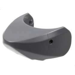 Shark Head with Rounded Nose and Debossed Eyes - Dark Bluish Gray Shark Head with Rounded Nose and Debossed Eyes - Dark Bluish Gray