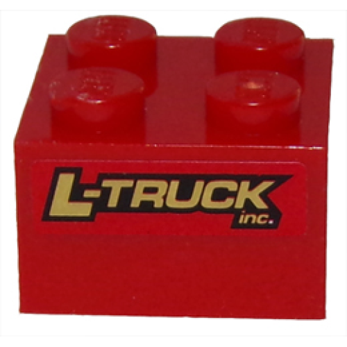 Деталь LEGO 3003pb033 Brick 2 x 2 with 'L-TRUCK inc.' Pattern on Both Sides (Stickers) - Set 8147