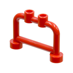 Bar 1 x 4 x 2 with Open Studs - Red