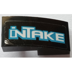 Slope, Curved 2 x 1 x 2/3 with White and Dark Azure 'iNTAKE' Pattern Model Right Side (Sticker) - Set 60288 Slope, Curved 2 x 1 x 2/3 with White and Dark Azure 'iNTAKE' Pattern Model Right Side (Sticker) - Set 60288