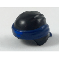 Minifigure, Headgear Ninjago Wrap Type 3 with Molded Dark Blue Bandana and Knot and Printed Blue Lines Symbol Pattern